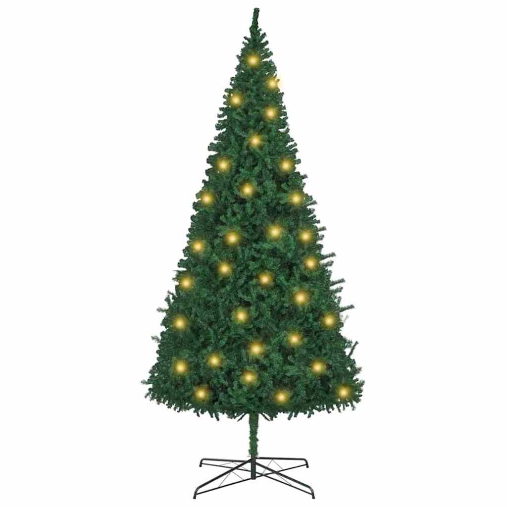 Christmas Tree with Decorative String Lights Green 400 cm PVC